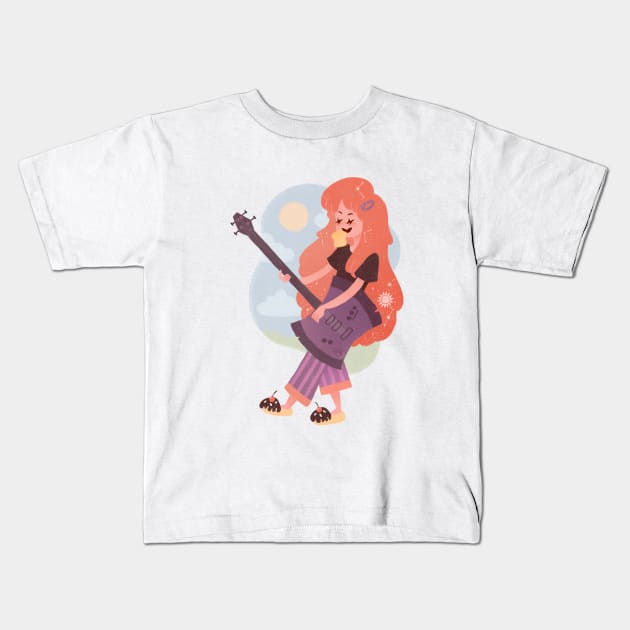 Early Morning Jam (and Toast) Session Kids T-Shirt by artofannabellepullen